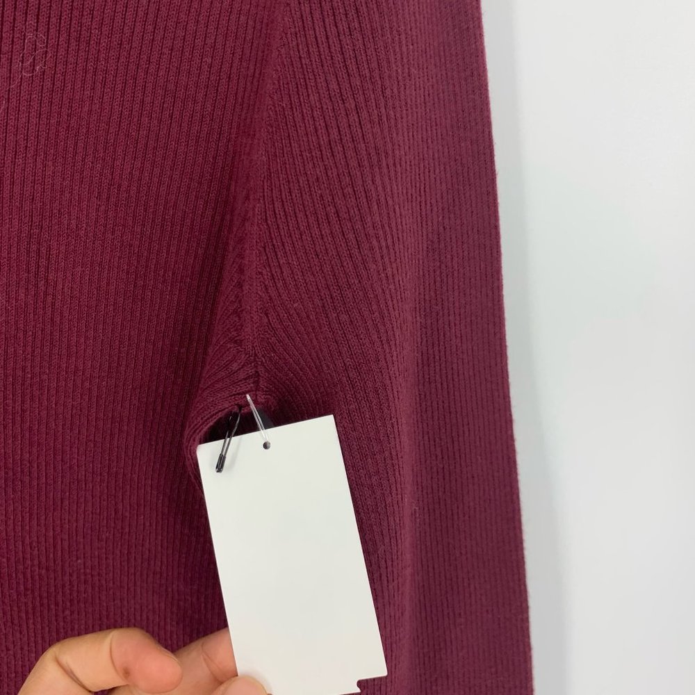 Halogen Red Ribbed Sweater Large NWT - Picture 5 of 7